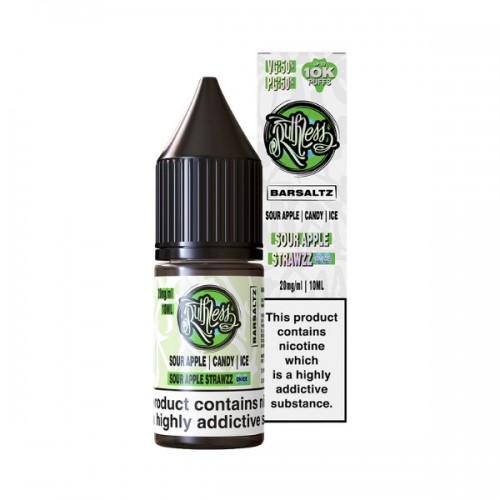 Ruthless Bar Saltz - Nic Salt - Sour Apple Strawzz On Ice [10MG]