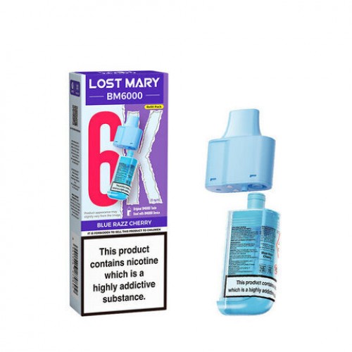Lost Mary BM6000 Pod & Refill - Blue Razz Cherry [20mg]