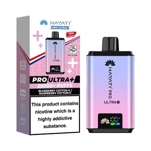 Hayati Pro Ultra+ 25000 - Pod Kit Blueberry Cotton K / Raspberry Cotton K]