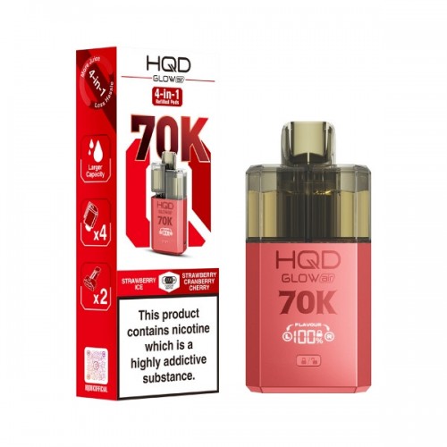 HQD Air Glow Air 70K 4-in-1 - Pod Kit [Strawberry Ice & Strawberry Cranberry Cherry]