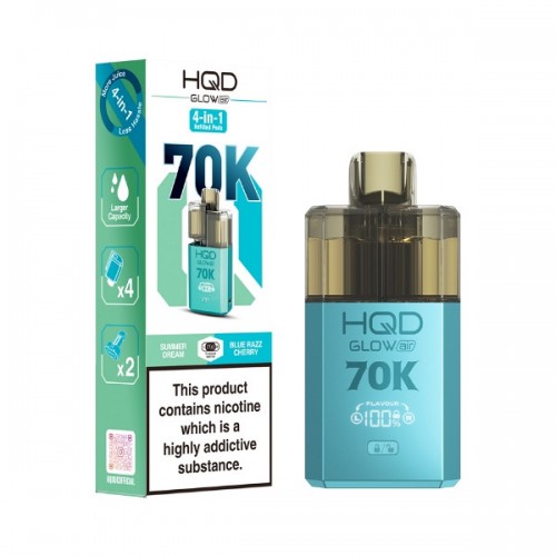 HQD Air Glow Air 70K 4-in-1 - Pod Kit [Summer Dream (Grape) & Blue Razz Cherry]