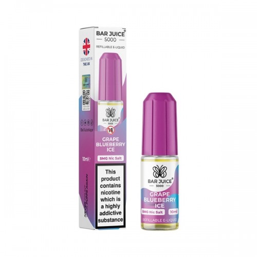 Bar Juice - Nic Salt - Grape Blueberry Ice [5MG]