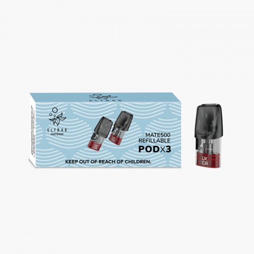 Elf Bar Mate 500 Refillable Replacement Pod - 3 Pack [1.2ohm]