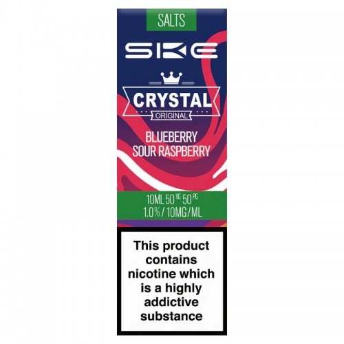 SKE Crystal Bar - Nic Salt - Blueberry Sour Raspberry [10mg] (Sticker Single & Sticker Outer)