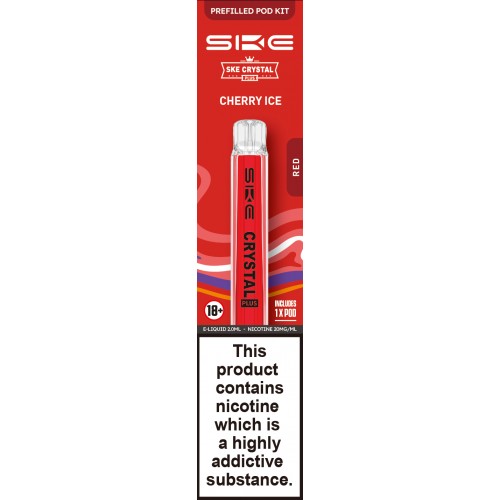 SKE Crystal Plus Replaceable Pod Kit [Red/Cherry Ice 20mg]