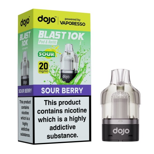 DOJO BLAST 10K Pod & Refill (Powered by Vaporesso) [Sour Berry 20mg]