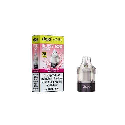 DOJO BLAST 10K Pod & Refill (Powered by Vaporesso) [Straw Raspberry Cherry Ice 20mg]