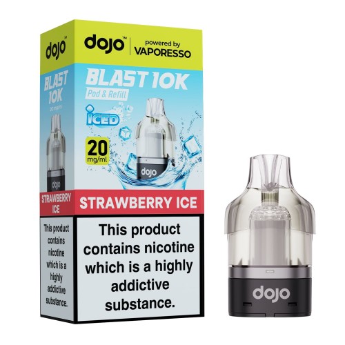 DOJO BLAST 10K Pod & Refill (Powered by Vaporesso) [Strawberry Ice 20mg]