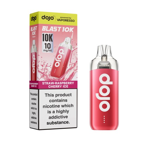 DOJO BLAST 10K Kit (Powered by Vaporesso) [Straw-Raspberry Cherry Ice 10mg]