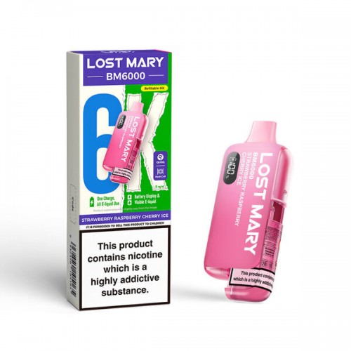 Lost Mary BM6000 Pre Filled Pod Kit [Strawberry Raspberry Cherry Ice 20mg]