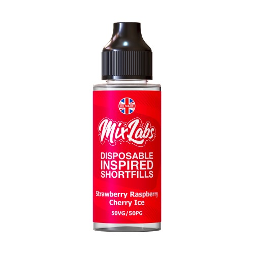 Mix Labs - 100ml Shortfill [Strawberry Raspberry Cherry Ice]