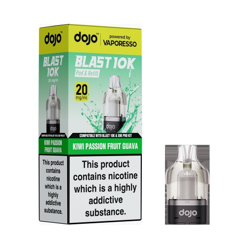 DOJO BLAST 30K Prefilled Pro Pod (Powered by Vaporesso) [Kiwi Passion Fruit Guava 20mg]