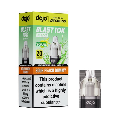 DOJO BLAST 30K Prefilled Pro Pod (Powered by Vaporesso) [Sour Peach Gummy 20mg]