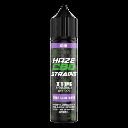 Haze CBD Strains E-Liquid - 60ml [Grand Daddy Purple 3000mg]