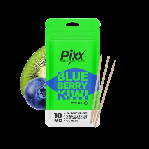 Pixx Nicotine Infused Toothpicks - 20 Pack [Blueberry Kiwi 10mg]