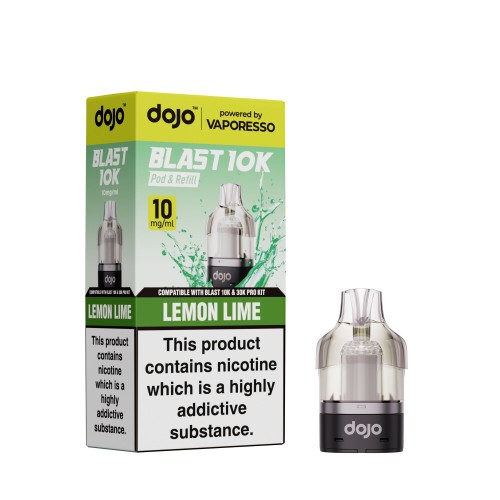 DOJO BLAST 10K Prefilled Pod (Powered by Vaporesso) [Lemon Lime 10mg]