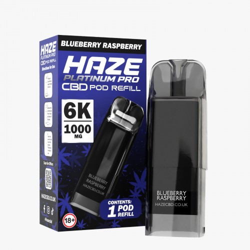 Haze CBD Platinum Pro Prefilled Pod [Blueberry Raspberry 1000mg]