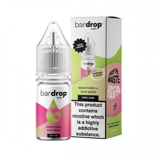 Bar Drop Salts - Nic Salt - Watermelon Sour Apple [20MG]