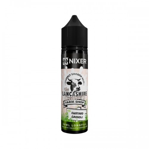 Nixer X The Lancashire Creamery Farm Shop - 30ml - Custard Cannoli - Longfill Nixer X The Lancashire Creamery Farm Shop - 30ml - Custard Cannoli - Longfill