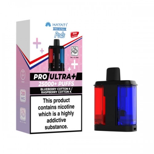 Hayati Pro Ultra+ Replacement - Pod [Blueberry Cotton K / Raspberry Cotton K]