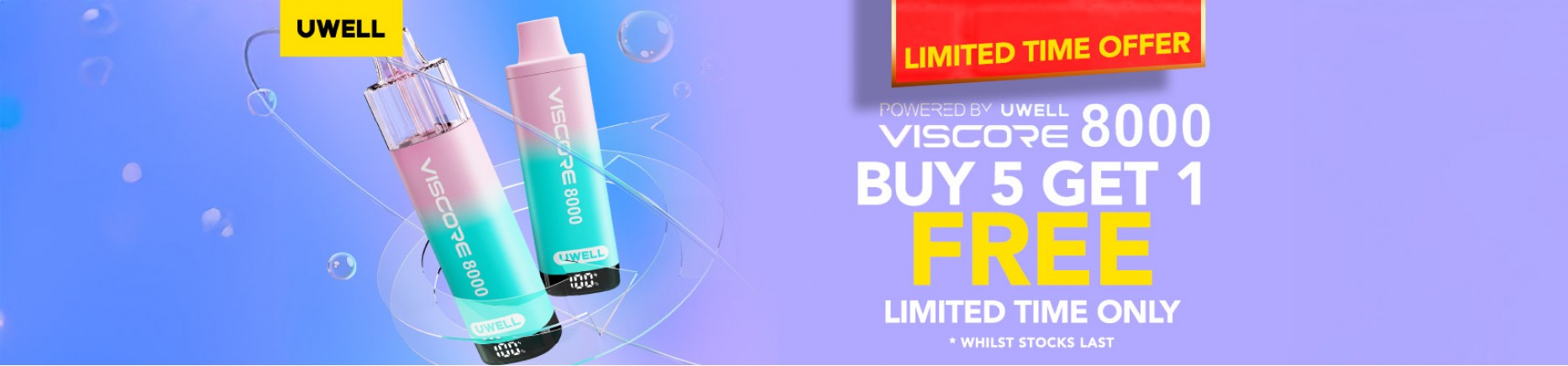 Uwell Viscore 8000 Pod Kit - Buy 5 Get 1 Free Limited Time Only 