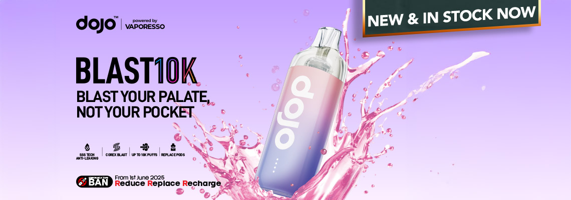 New Vaporesso Dojo Blast 10k 20mg Kit & Refills - Order Now 