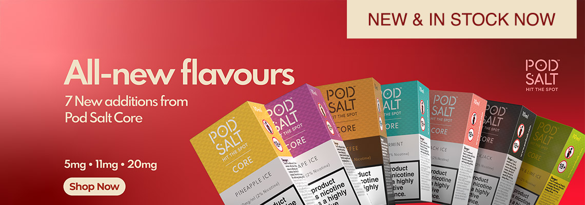 Pod Salt - 6 New Flavours Available in 5mg, 11mg & 20mg - Or