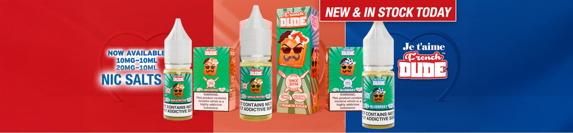 New French Dude & Pancake Man Nic Salts - Order Now at Smoke