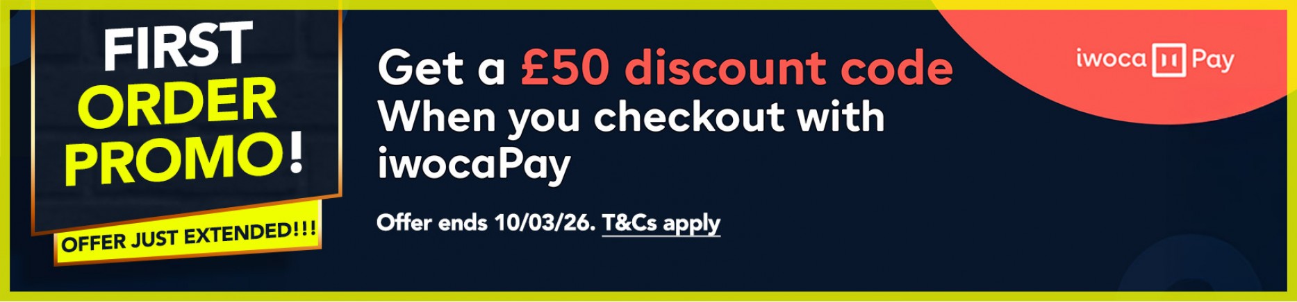 Get a £50 discount code when you checkout with iwocaPay at Smoke