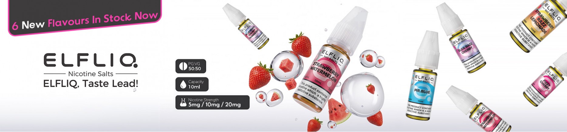 6 New Elfliq Flavours Available in 5/10/20mg - Order Now at Smok