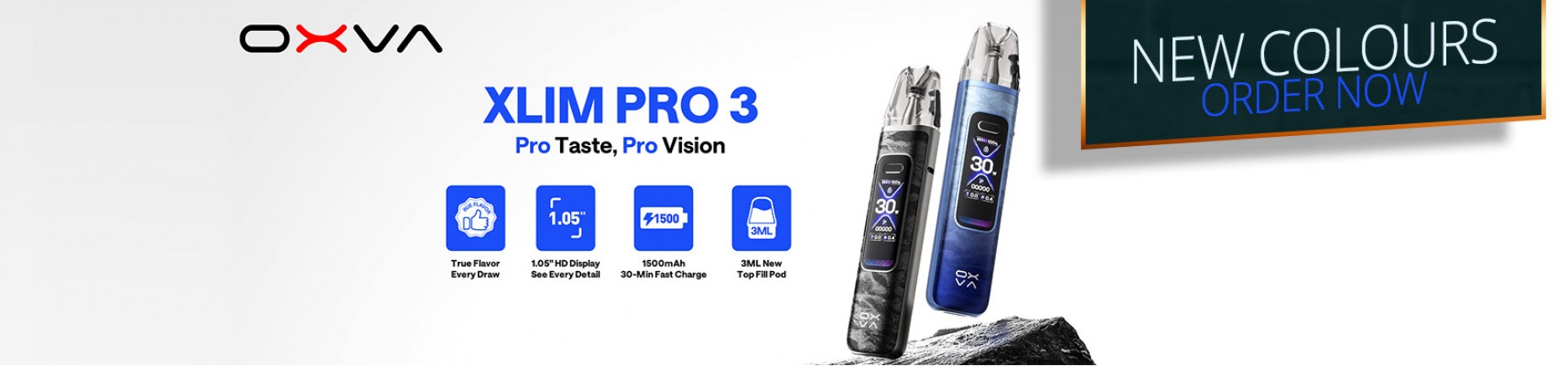 Oxva Xlim Pro 3 Pod Kit - 6 New Colours - Order Now at Smoke Pur