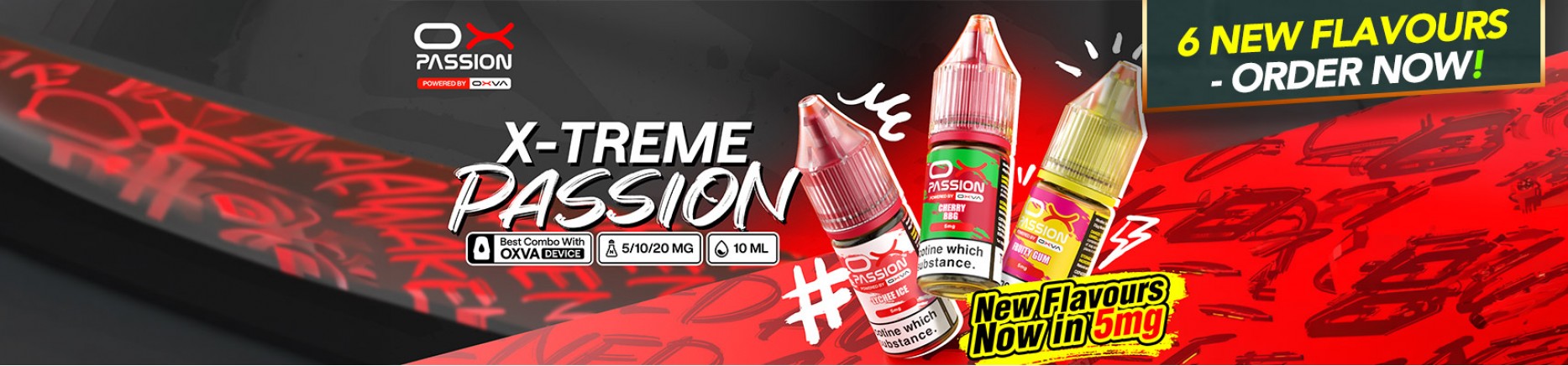 Ox Passion Nic Salts 6 New Flavours in 5/10/20mg - Order Now at