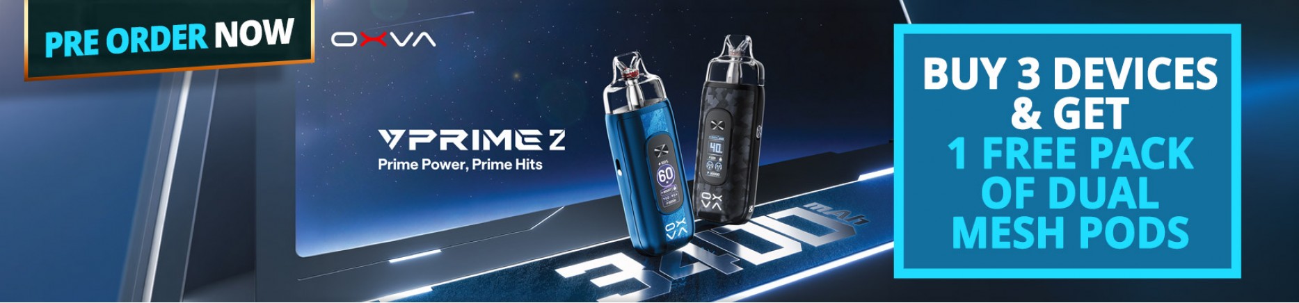 New Oxva VPrime 2 Pod Kit Buy 2 Devices & Get 1 Free Pack of