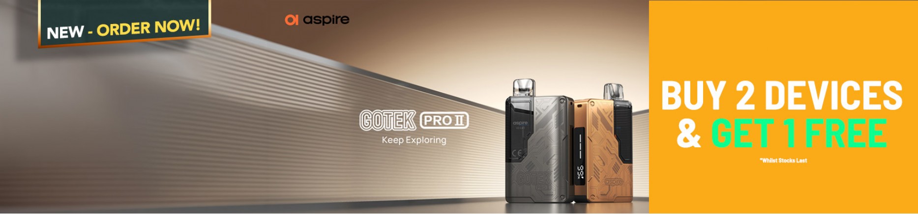 New Aspire Gotek Pro 2 Pod Kit & V2 Pods - BUY 2 DEVICES &am