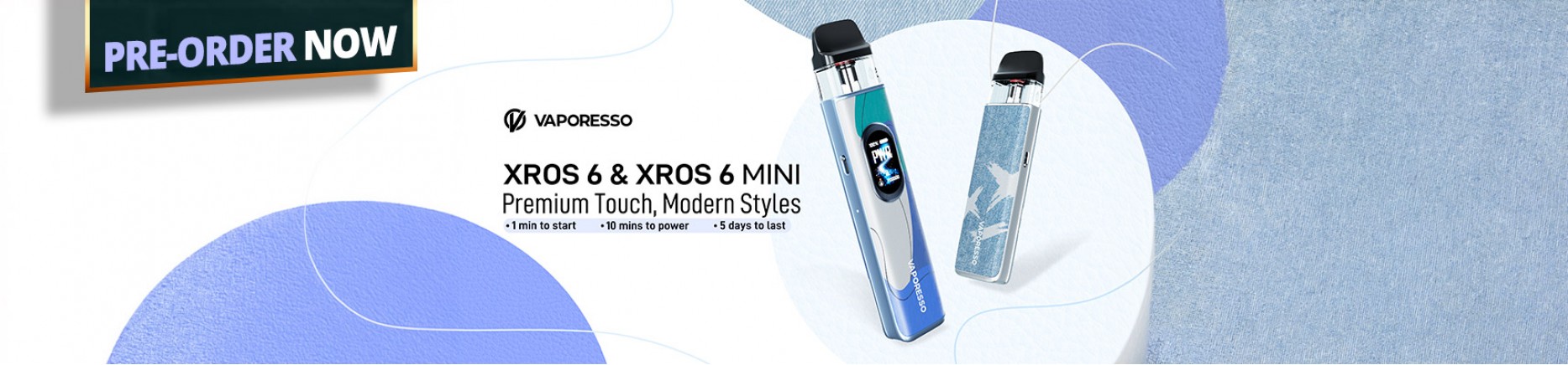 Vaporesso Xros 6 & 6 Mini Pod Kit 7 New Colours - Order Now
